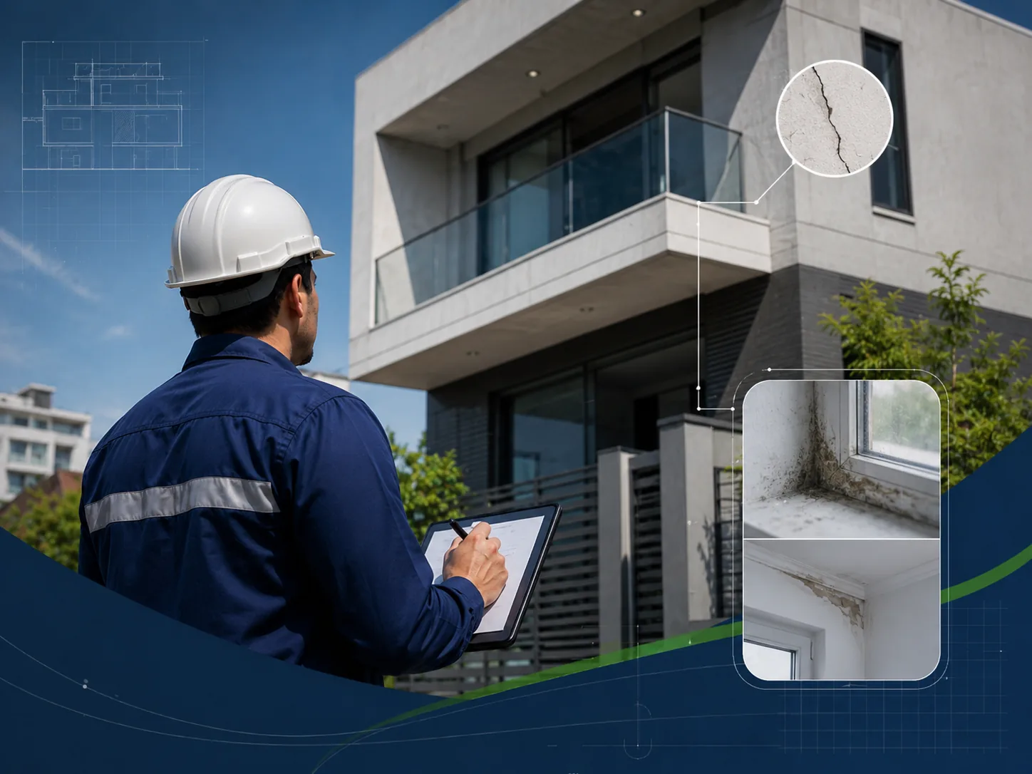 Vistoria técnica em imóvel residencial moderno